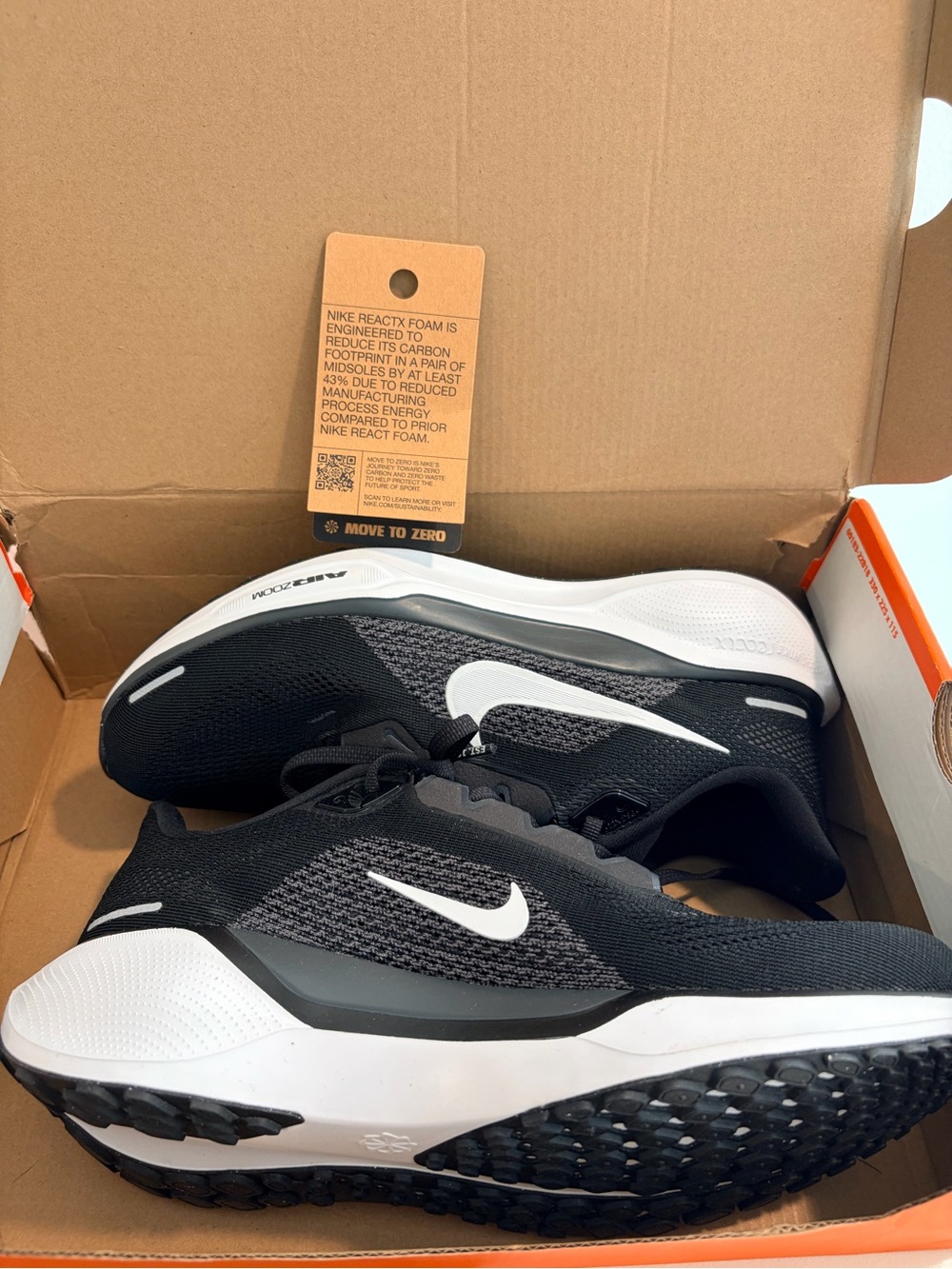 Nike Women’s Black/White Running Shoes with Signature Swoosh #S002